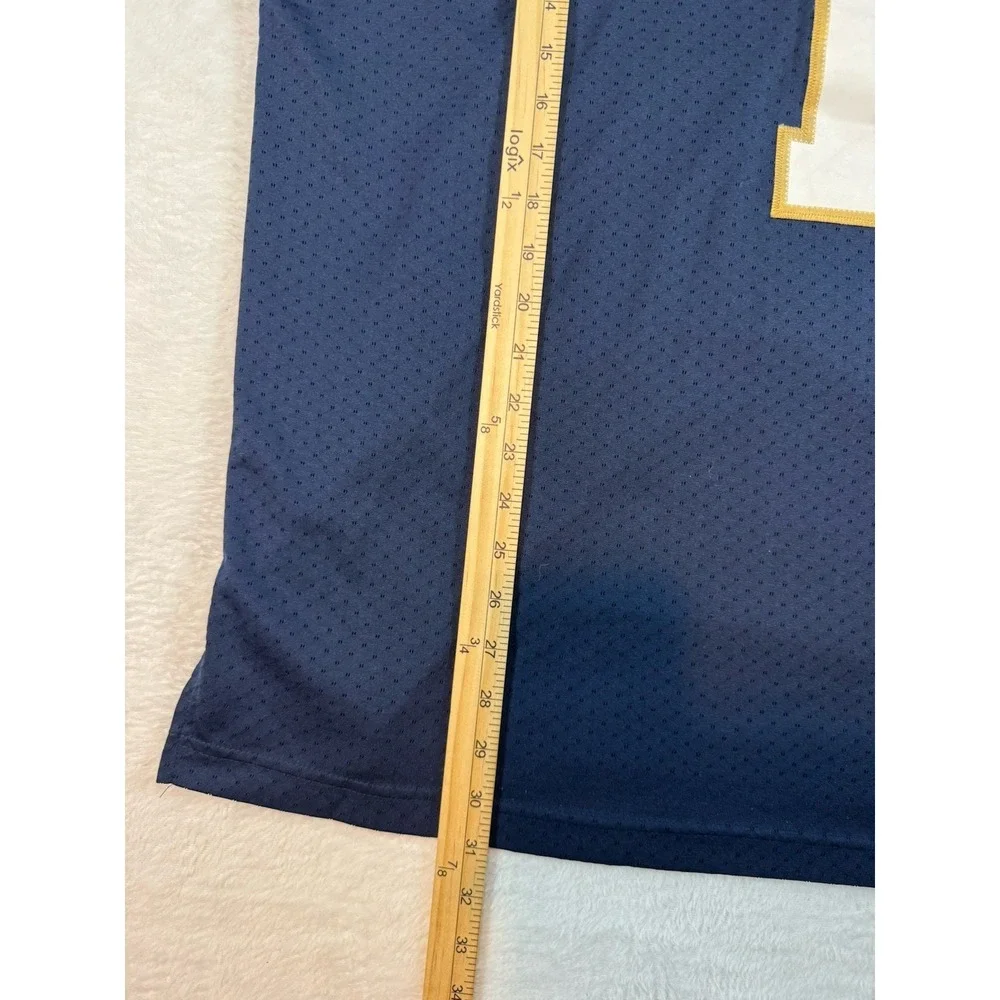 adidas Navy Blue Football Jersey with White and Gold Accents